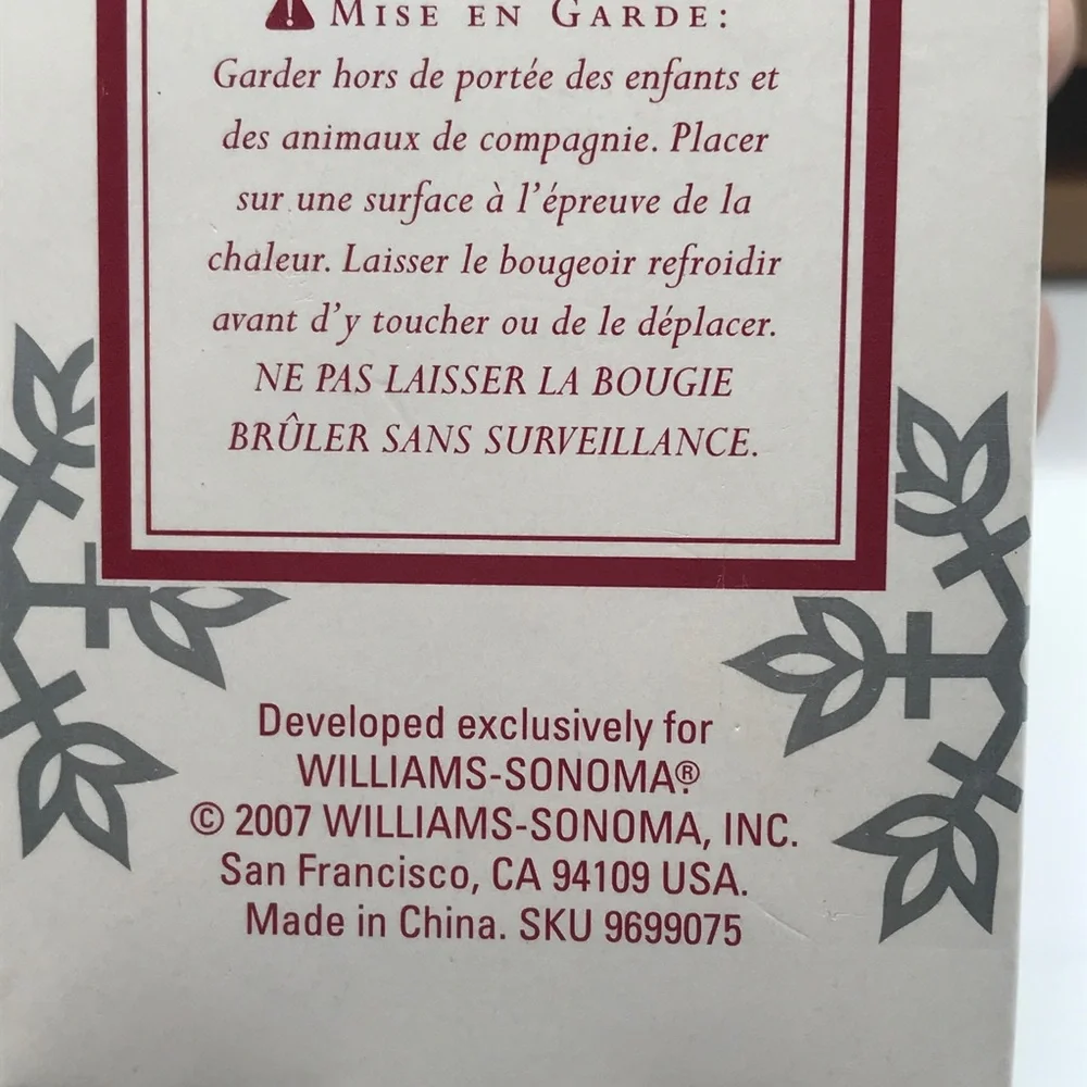 Williams Sonoma Santa Candle Holders 4 piece NWT Clear Glass